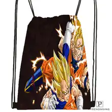 Пользовательские Дракон-шар-Z-супер-Drawstring сумка-рюкзак милый рюкзак детский Ранец(черный назад) 31x40 см#2018611-2(16