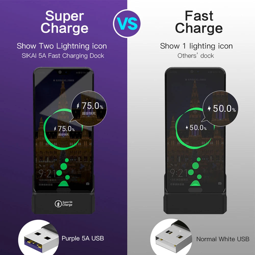 SIKAI Магнитная настольная зарядная док станция для iPhone XS X синхронизации данных USB