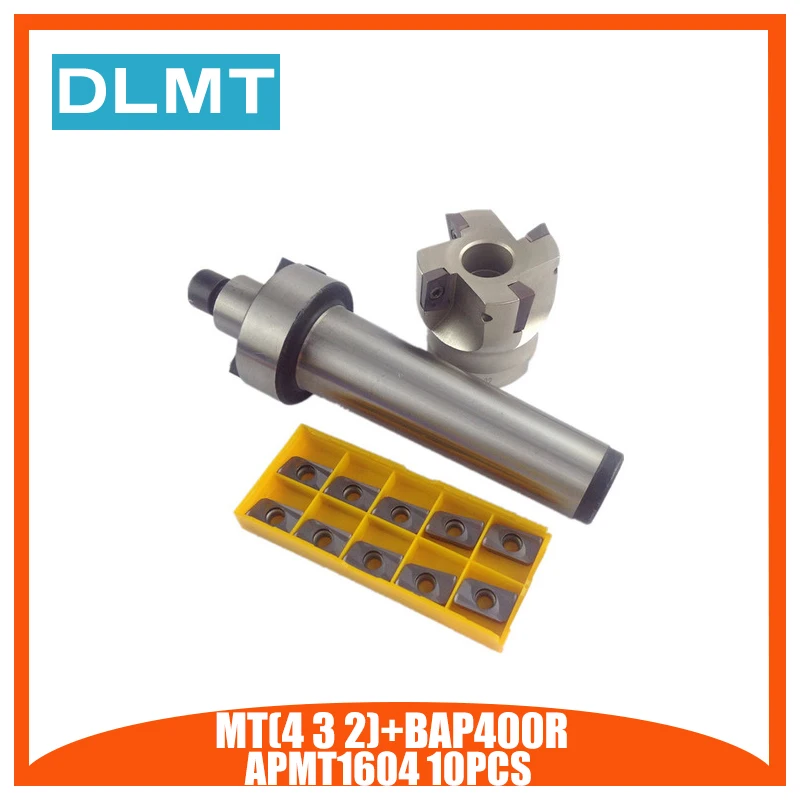 

MT2 FMB22 /MT3 FMB22 M12/ MT4 FMB22 M16+ 400R 50 22 Face End Mill Cutter + 10pcs APMT1604 Carbide Inserts For CNC center