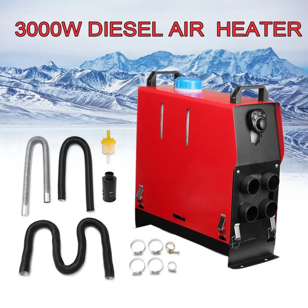 

12v 3000w Air Diesel Heater 4 Holes Monitor Planar For Trucks Boats Bus Rotary Switches Low Fuel Consumption Hot