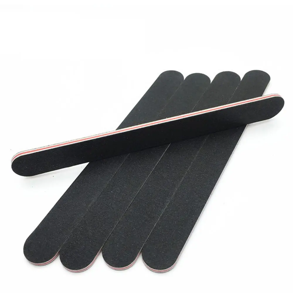 

100/180 Nail Files Black lime a ongle 10 pcs/lot Nail Salon Sanding Buffer Block Manicure Tools Durable 5 Layers Nail Files