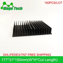 Светодиодный алюминиевый радиатор в виде пластины растут свет радиатор охлаждение Охладитель Fit транзистор IC теплопроводность светодиодный радиатор Электроника