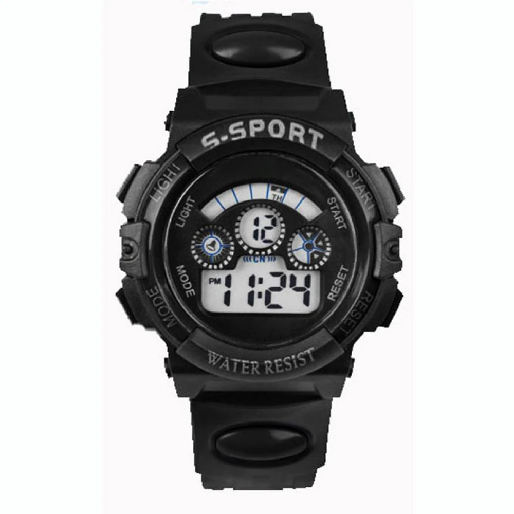 1 шт. модные мужские часы для мальчиков цифровые светодиодные часы будильник Дата спортивные креативные наручные часы May04