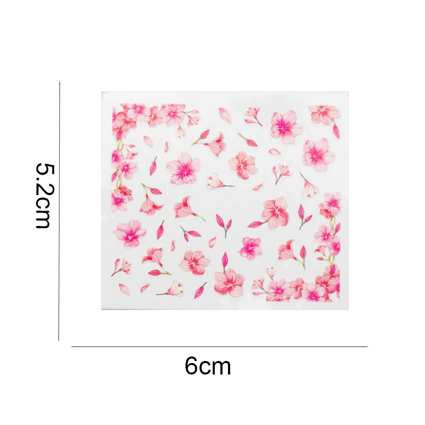 1 шт розовый цветок водная наклейка переводная слайдер для маникюра украшения ногтей наклейки s аксессуары инструменты ZJT4002