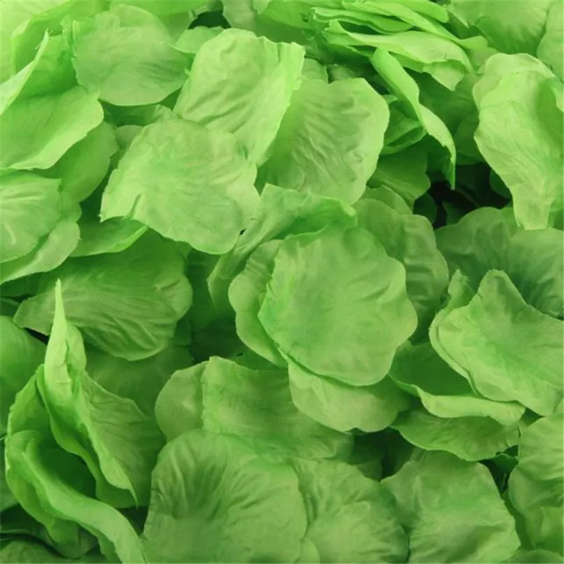 1000pcs Green Silk Rose Artificial Petals Wedding Party ...