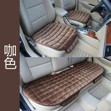 Cojín del asiento de coche con todo incluido 3-piezas de este conjunto de terciopelo del otoño y la primavera de invierno felpa corta antideslizante conjunto tamaño S M L universal