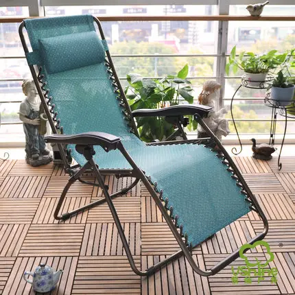 Высокое качество шезлонг кемпинг, складной шезлонг кровать Регулируемый дышащий балкон мебель портативный стул для отдыха - Цвет: A