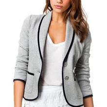 Женский блейзер, осень, Хит, размера плюс, элегантная, тонкая, однотонная, короткая одежда для женщин, осенняя, повседневная, для женщин, блейзеры и куртки