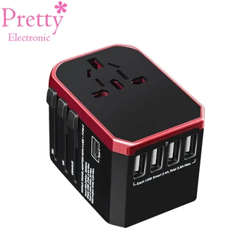 

Universal Electric Plug Power Socket Adapter Travel Wall Adaptors USB Power Charger Converter EU UK US AU Type c Charging