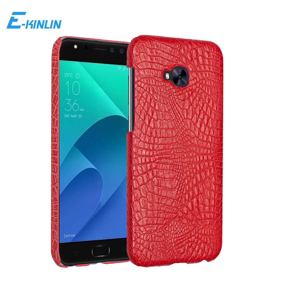 

Crocodile Snake Leather Back Cover For ASUS ZenFone 4 ZE554KL Selfie Max Pro Plus ZC554KL ZC520KL ZD552KL ZD553KL Phone Case