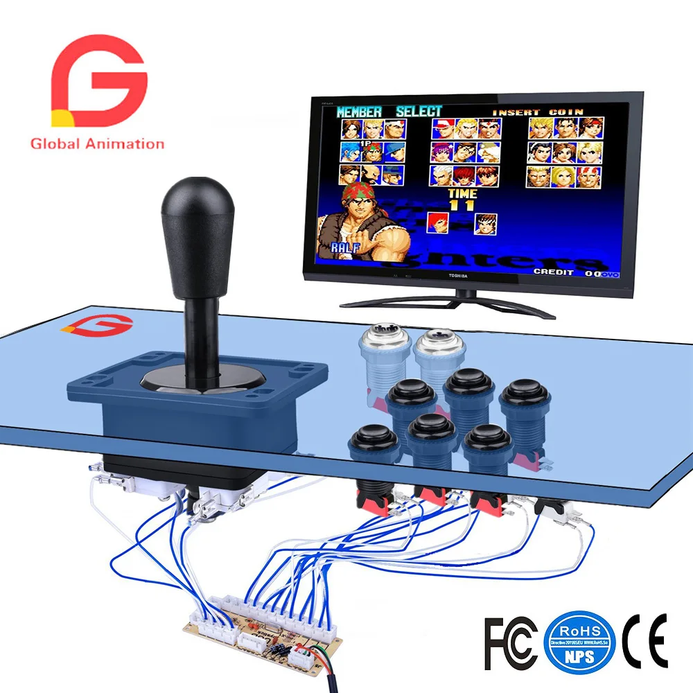 DIY аркадный Набор американский джойстик HAPP Стиль Кнопка с микропереключателем для аркадной видеоигры мультикад MAME Jamma Raspberry Pi
