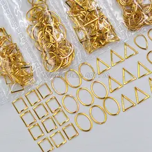 1 упаковка, золото, Микс, изогнутый, овальный, треугольник, прямоугольник, капля, луна, рамка, металлическая шпилька, дизайн ногтей, стразы, драгоценные камни, украшения, сделай сам, салон, наконечник 8