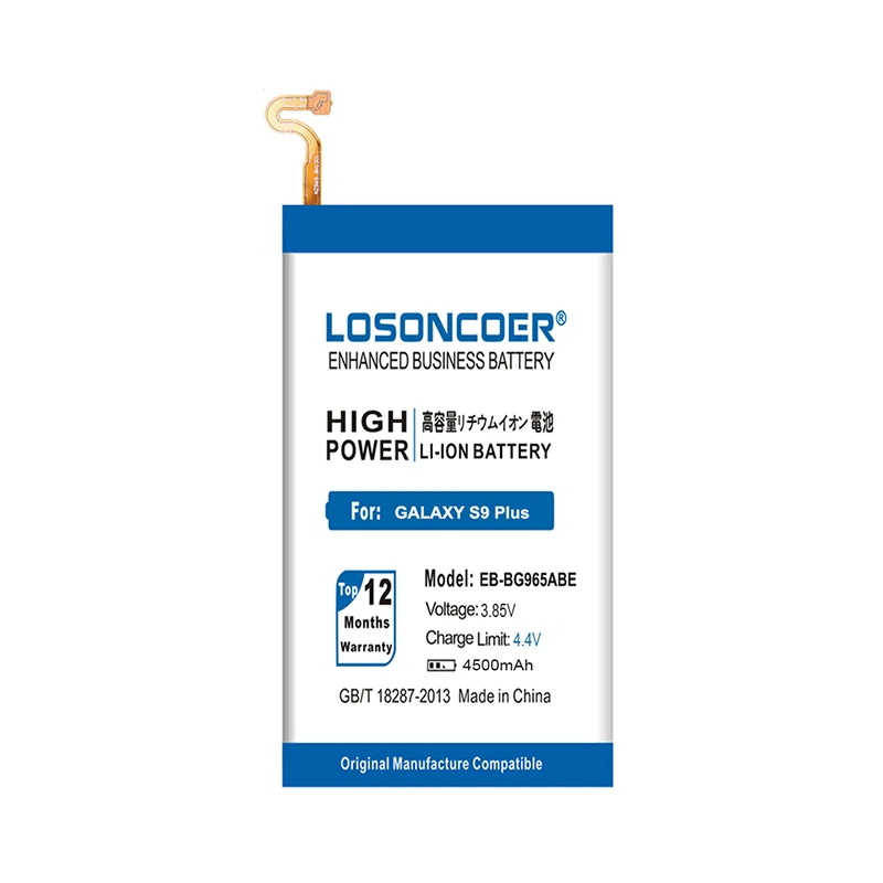 Losoncoer EB-BG965ABE 4500mAh батареи для samsung Galaxy S9 плюс G9650 G965 G965F G965A G965T G965S G965R4 G965V Батарея