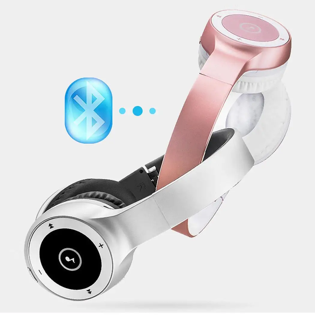 3.5mm Stereo Over Ears With Mic Music, Call Function, Power Display 38 Wireless Handsfree Bluetooth Headphone