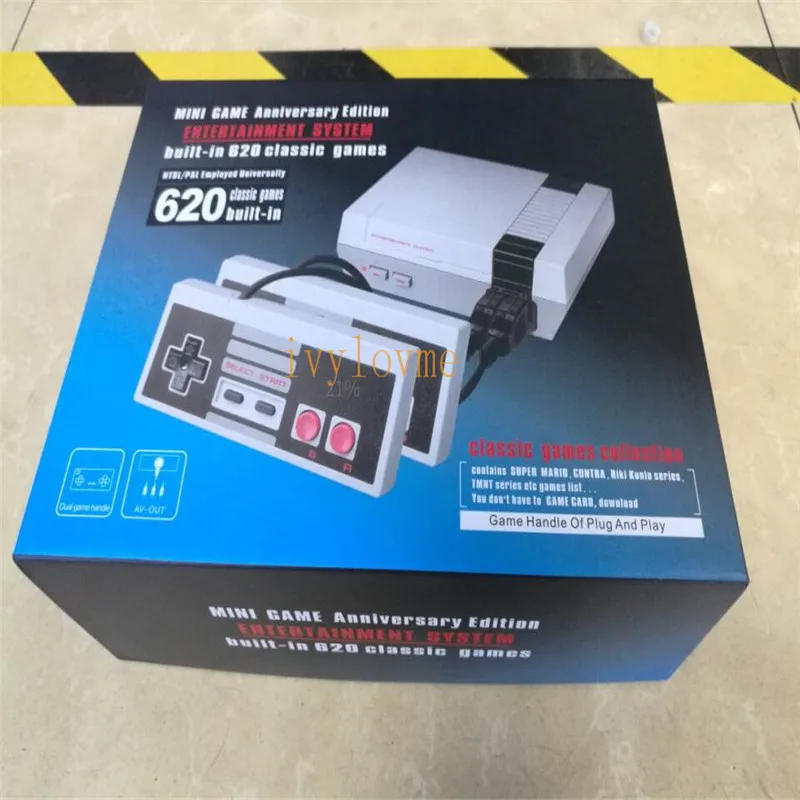 YURIESO Out Мини Портативная ТВ портативная игровая консоль для игр NES, встроенные 620 различных игр