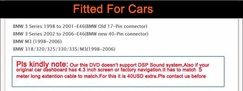 Sale 4G 7"Android 8.0 Car DVD Player For BMW E46 M3 Radio Stereo GPS Navigation 8 Core Bluetooth 4GWIFI CPU 4GB RAM 32GB ROM Free Map 1