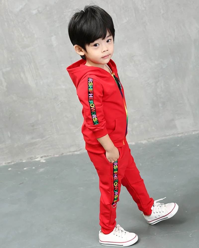 spring baby boys sets children sport suit for boys kids long sleeve hooded jacket pant boy clothing (7)