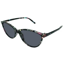 Женские тонированные серый поляризационные Cateye Цветочные кадры расстояние очки близорукость недальновидно кошачий глаз дамы солнцезащитные очки