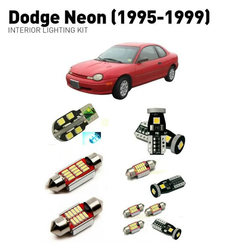 Светодиодные Внутренние огни для Dodge neon 1995-1999 15 шт. Светодиодные Автомобильные фары комплект освещения автомобильные лампы Canbus