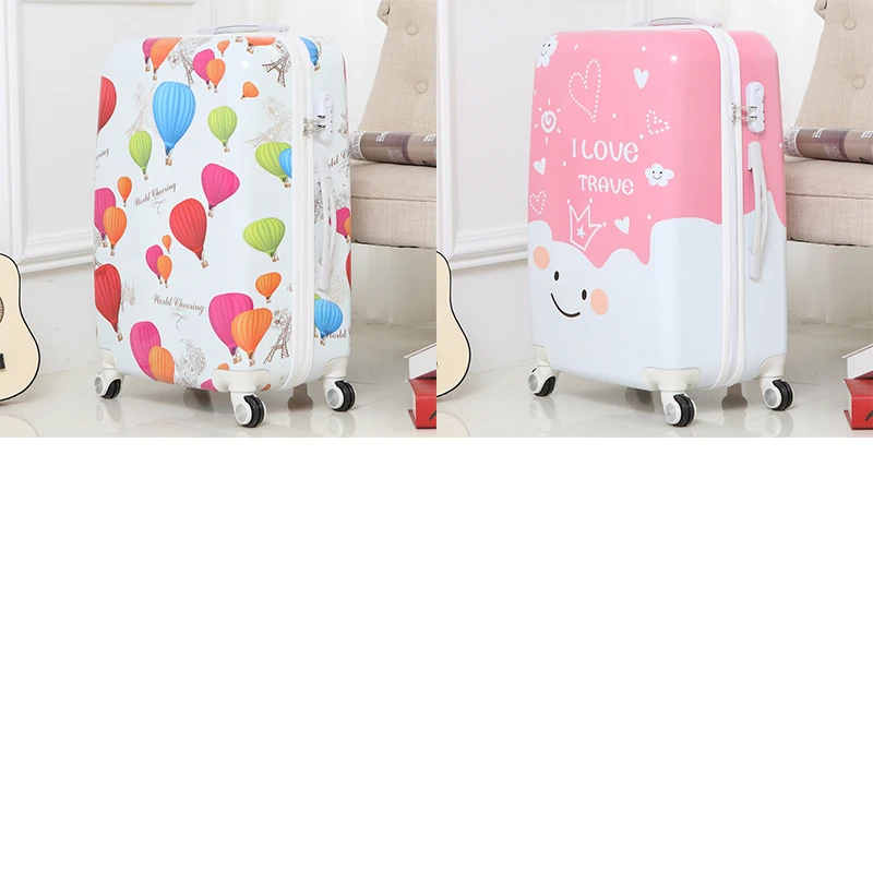 Чемодан на колесиках Letrend для женщин Модный Дорожный чемодан с бабочками багажа 20