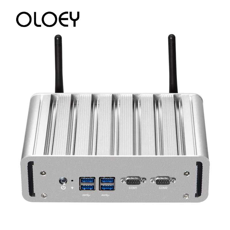 OLOEY мини-ПК без вентилятора Intel Core i7-5500U Windows 10 Linux 2* Gigabit Ethernet 2* RS232 DB9 4* USB 300 Мбит/с WiFi неттоп NUC