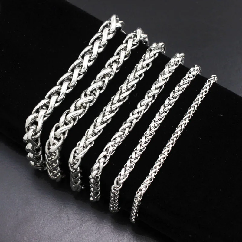 

diylocket Men Bracelet 3/4/5/6/7/8mm width Stainless Steel Men Bracelet Keel Chain Bracelets Men and Women Jewelry Accessories