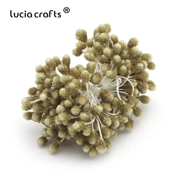 Lucia crafts 5 мм разноцветные варианты стеклянные цветочные тычинки для цветов украшения торта diy пестик тычинка 70 шт./лот D0601 - Цвет: Light Coffee
