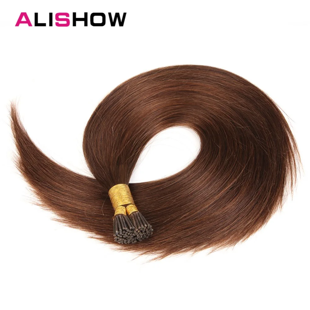 Online Alishow 22 Inch 1 G s Pra Terikat Aku Tip Rambut Ekstensi Rambut Manusia 100% Halus Lurus Remy Rambut 100G tongkat Keratin Ekstensi 100 Pcs