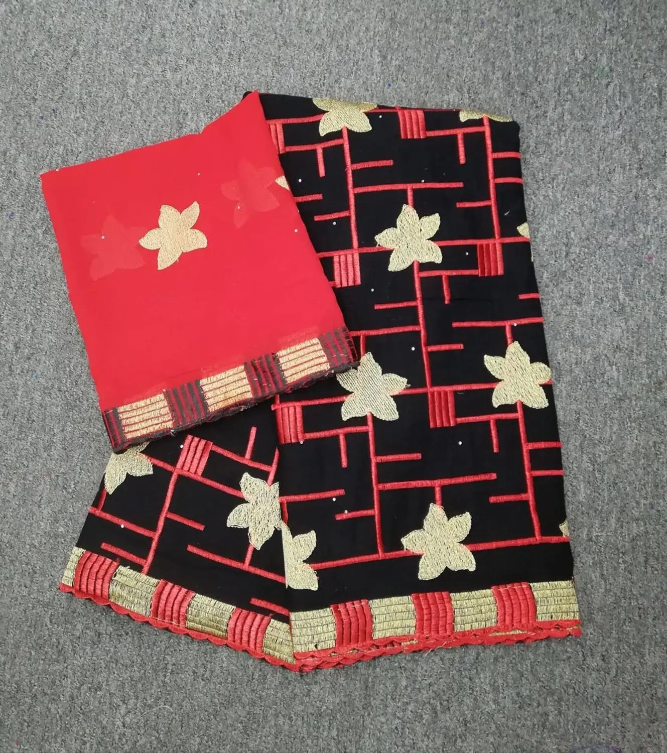 

High quality swiss voile lace in switzerland with black coton embroidered lace fabric with stones soft silk chiffon 5+2yards/lot
