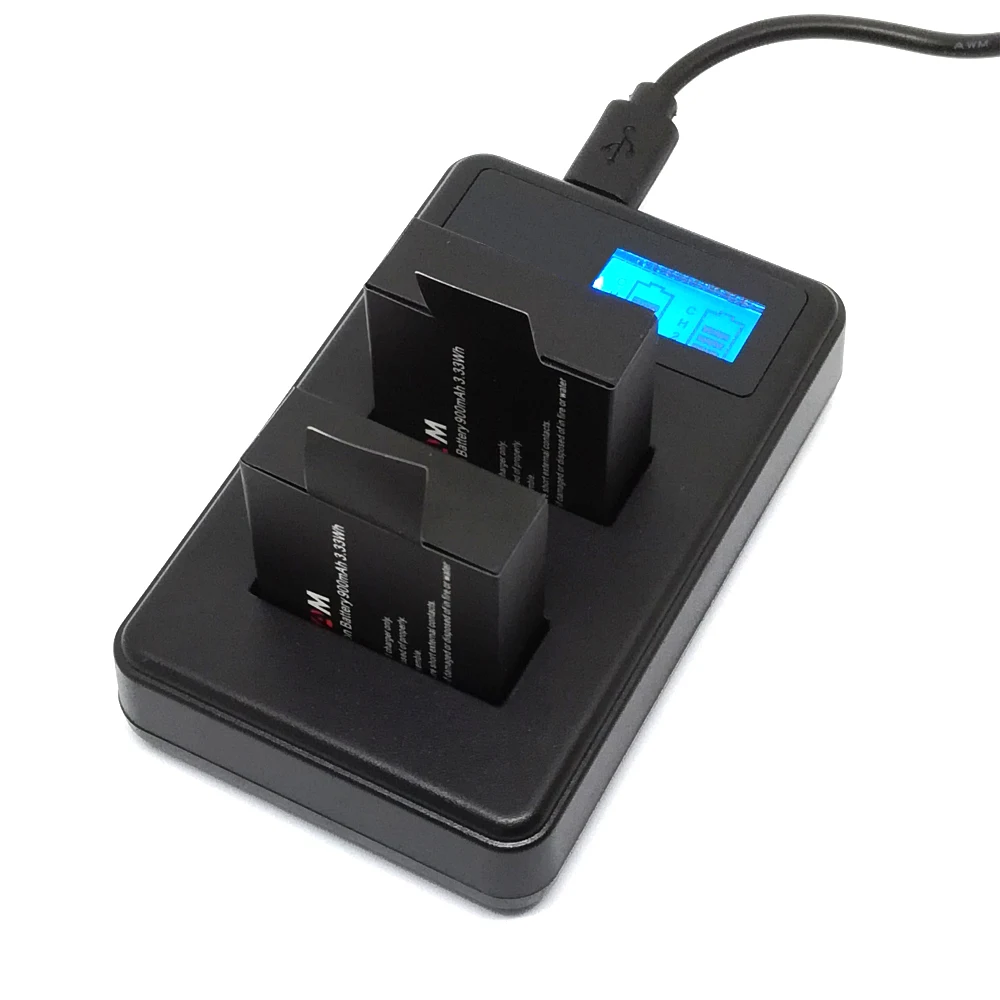 2x батареи+ USB LCD Dual charger для спортивной экшн-камеры SJCAM SJ4000 батарея SJ5000 SJ6000 SJ8000 eken акумуляторная батарея 4 K H8 H9 GIT-LB101 GIT PG900 1050