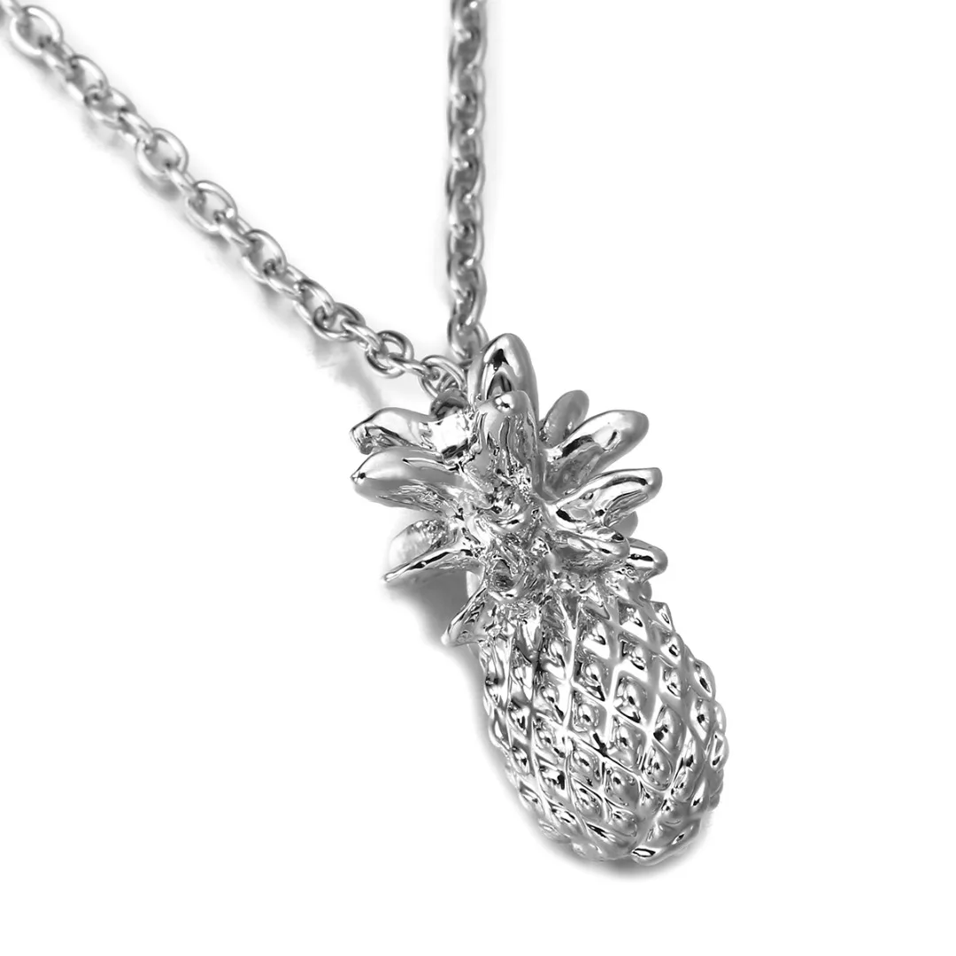 Fahion Design Pineapple Pendant Necklace For Women Girl Vintage Fruit Cute Link Chain Necklace Jewelry Accessories Shellhard