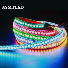 1 м/5 м WS2812B 30/60/144 светодиодов/m Smartled пикселей RGB индивидуально адресуемых светодиодные полосы светильник черный/белый печатных плат WS2812 IC WS2812B 5V