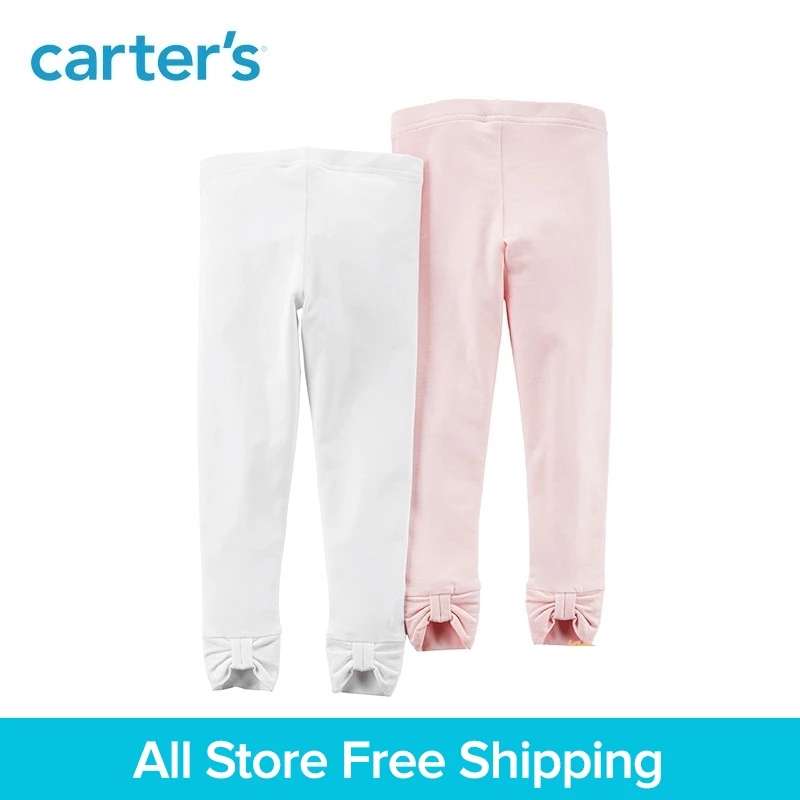 

Carter's 2-Pack baby children kids clothing Girl Spring summer cotton Bow Leggings 258G828/278G832