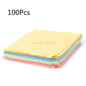 

100PCS Clean Cleaning Cloth Polishing Cloth for Sterling Silver Gold Platinum Jewelry Anti Tarnish Dust Dropship