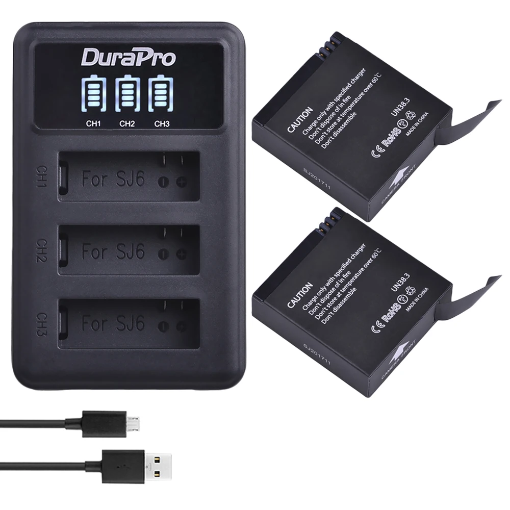 Buy 2Pcs 1000mah Original SJCAM SJ6 LEGEND Battery Accu + LED 3-Slot USB Charger for SJ6 Legend SJ6 Legend Air Sports DV Cameras for only 23.29 USD Buy 2Pcs 1000mah Original SJCAM SJ6 LEGEND Battery Accu + LED 3-Slot USB Charger for SJ6 Legend SJ6 Legend Air Sports DV Cameras for only 23.29 USD