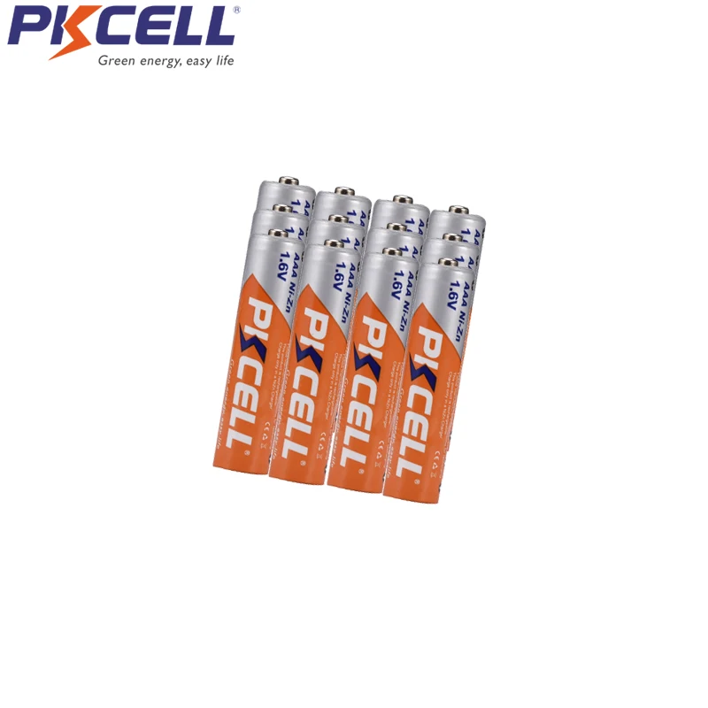 12 шт. PKCELL AAA nizn аккумуляторные батареи aaa ni-zn 900mWh 1,6 В батарея для цифровой камеры RC автомобиля вспышки электрические игрушки