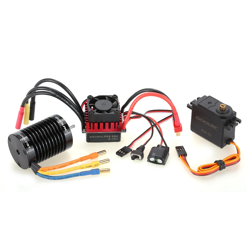 GoolRC F540 4370KV Brushless Motor S-45A ESC with 6.0kg Metal Gear Servo Upgrade Brushless Combo Set for 110 RC Car Truck (15)