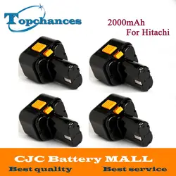 4x высокое качество 9.6 В 2000 мАч ni-cd Перезаряжаемые Мощность инструмент Батарея для Hitachi сверлильный eb9g, eb9m, eb9s, eb924, eb9b, feb9s