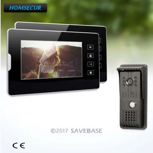 

HOMSECUR 1V2 7inch Wired Video Door Phone Intercom System Electric Lock Supported for Home Security