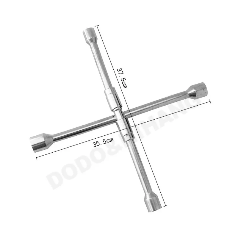 Folding Cross Wrench Car Wheel Repair Tool Auto Socket Spanner 17,19,21,23 Stowable Adjustable Portable Nut Tire Lug Tool DAL020d (1)