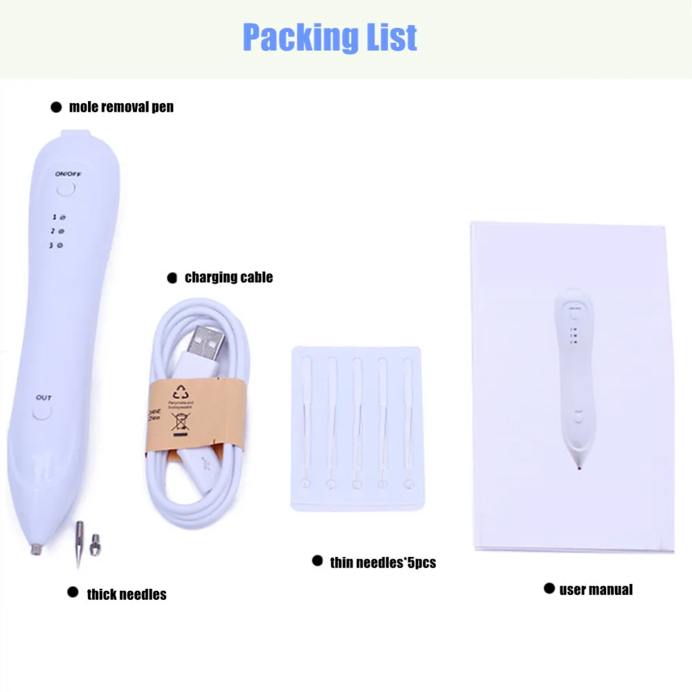 Beauty Mole Removal Sweep Pen Rechargeable Moles Spots Warts Verrucas Tattoos Removing Device Microplasma Remove Spot Machine (9)