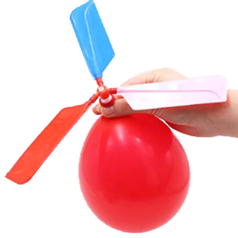 

10pcs/lot Traditional Balloon Airplane Helicopter Outdoor Sports For Kids Child Party Bag Filler Flying Propeller Toy Gift