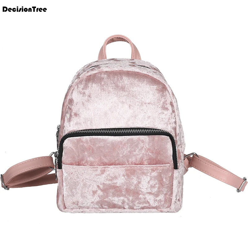 

Sweet Elegant Women Mini Velour Backpack Teenage Girls Fashionable Chic College Luggage Bag Ladies Outdoor Small Bags Bolsa C126