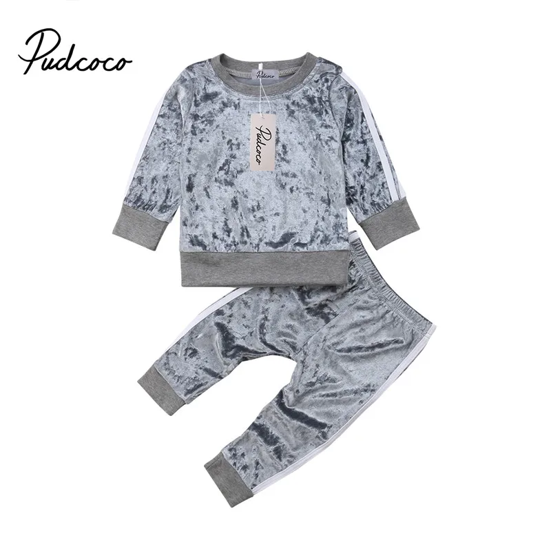 baby girl velvet tracksuit