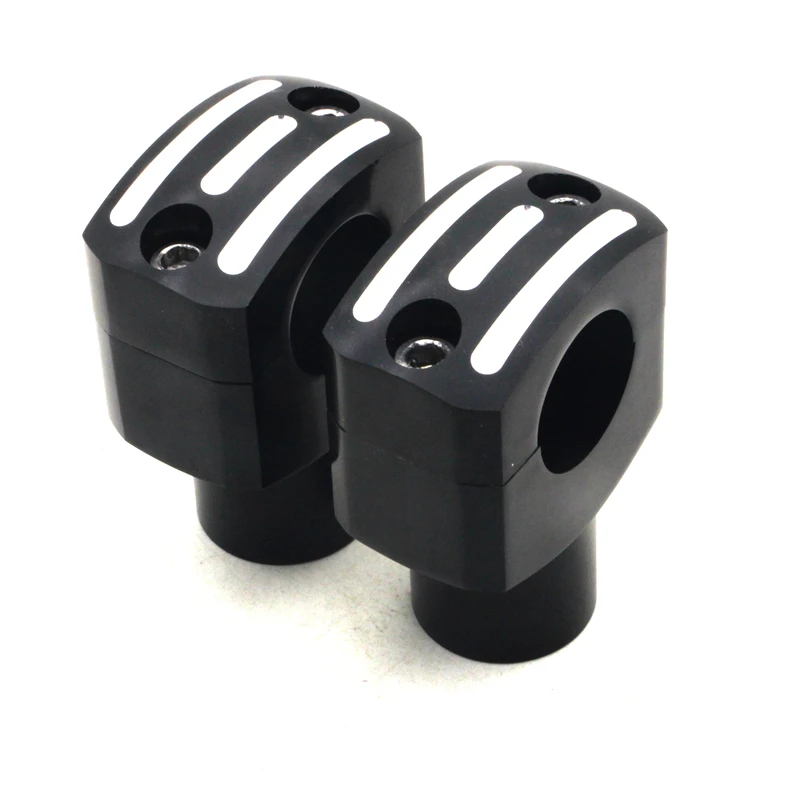 1" inch 25mm Black Motorcycle Bar Clamps Handlebar Bar Risers For