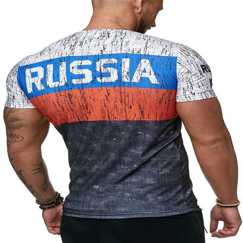 

New Fashion fitness men t-shirt 3D Print portugal espana sweden russia germany Short Sleeve T shirt Compression Tops Brand Tees