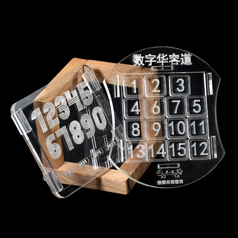 

Hot 1pcs Crystal Digital Puzzle Brain Teaser Intelligence Development Children's Toys Huarong Digital Puzzle Game Child Adult
