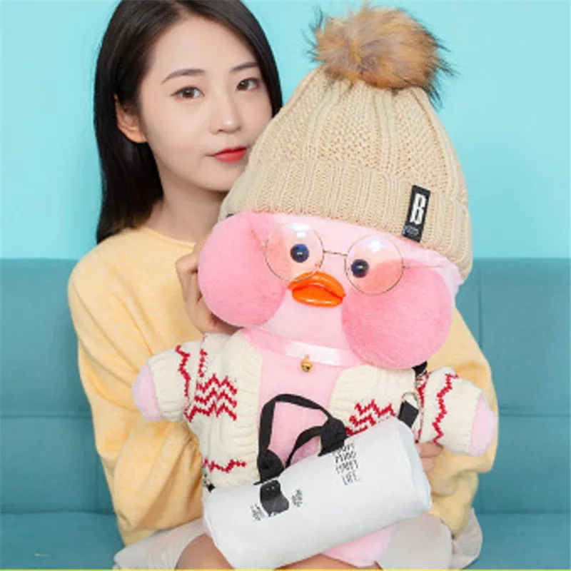 50 см Большой размер плюшевые игрушки Lalafanfan Kawaii Cafe Mimi желтая утка для девочек