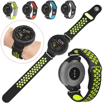 

Durable Soft Watch Band Replacement Wrist Band Sport Band Quick Install Watch Strap for Huami Amazfit Verge 3 Silicone Pore