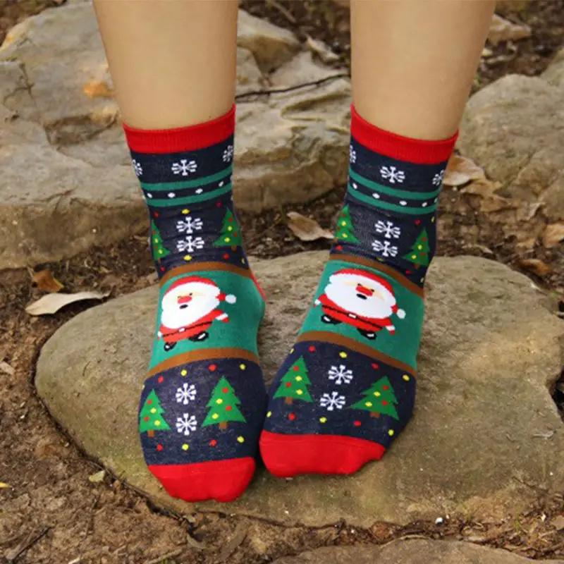 Spring and Autumn Winter Women's Korean  cartoon cotton warm in tube Christmas women's socksn High Quality Woman Socks